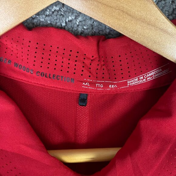 Nike Tiger Woods Polo Shirt Men's 2XL Red Elite Cool Carbon Golf Performance XXL - Picture 7 of 12